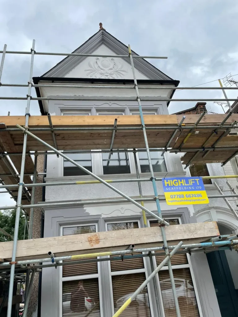 Scaffolding in place