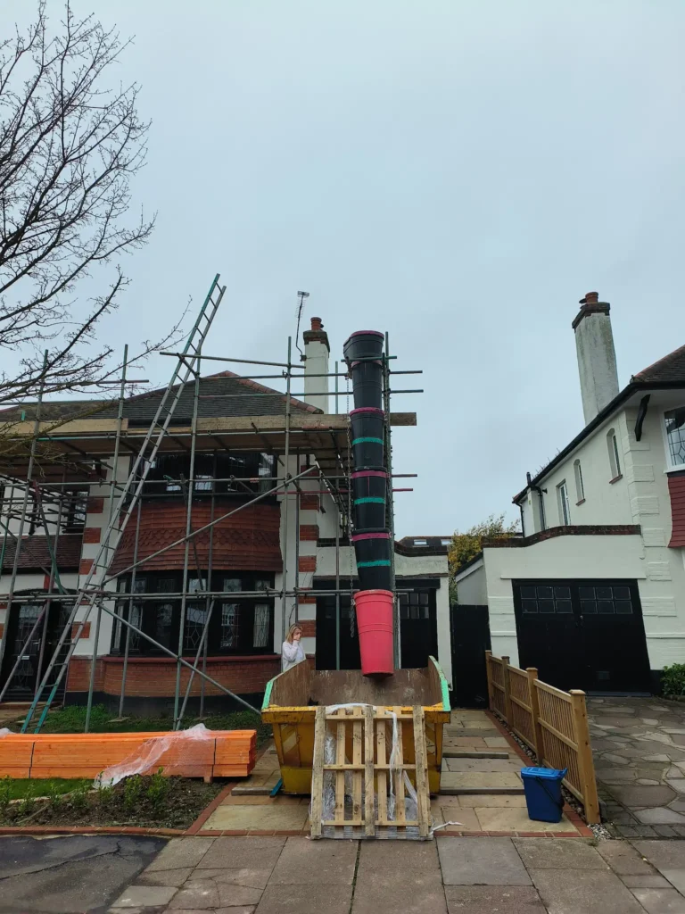Scaffolding in place